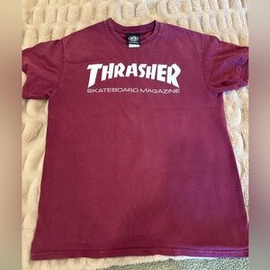 Thrasher Men's Burgundy Skate Tee street wear sz medium
